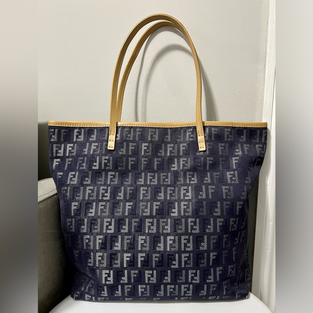 FENDI Roll Tote - Denim Zucchino
